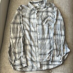 Old Navy Gray Plaid Men's Shirt